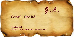 Ganzl Anikó névjegykártya